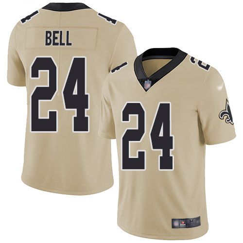 Men New Orleans Saints Limited Gold Vonn Bell Jersey NFL Football #24 Inverted Legend Jersey->new orleans saints->NFL Jersey